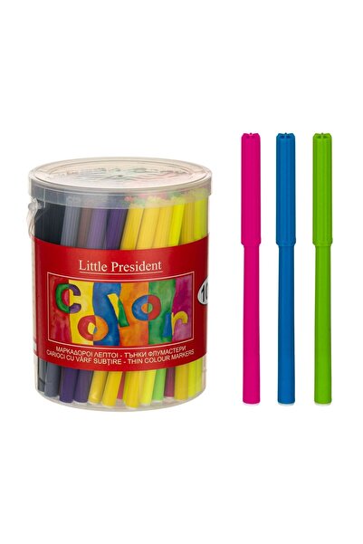 Little President Set carioci cu vârf subțire pentru desen, 100 bucăți – vârf ...