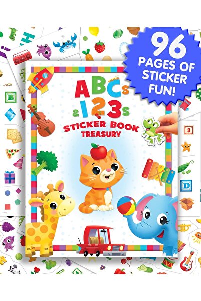 Phidal Publishing Sticker Book Treasury: First Words & Numbers – Over 350 Reu...