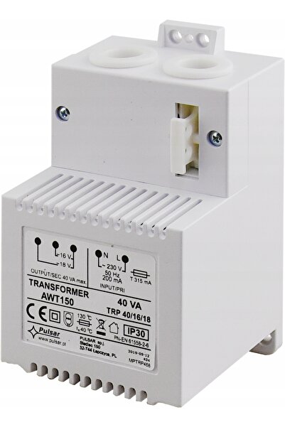 Pulsar TRANSFORMATOR TRP 40/16/18 TR 40VA 16V 18V 230V SATEL OPU3-P OPU4-P OP...