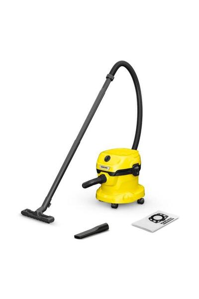Karcher Aspirator WD 2 PLUS V-12/4/18, Umed/Uscat, 12 L, 1000 W (Galben/Negru)