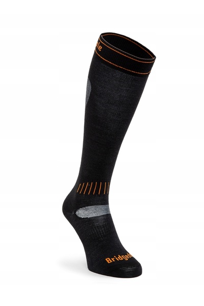 NO BRAND Șosete de schi Bridgedale Ski Ultra Fit Merino P - negru/portocaliu 48