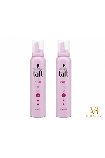 Taft Set 2x200 ml Spume de Păr Schwarzkopf Curl, Fixare Nivel 3, pentru Bucle...