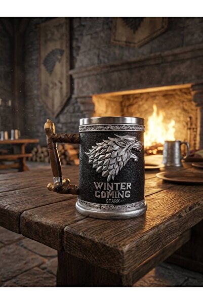 HEPBİMODA Winter Is Coming Game of Thrones Temalı Dekoratif Paslanmaz Çelik K...