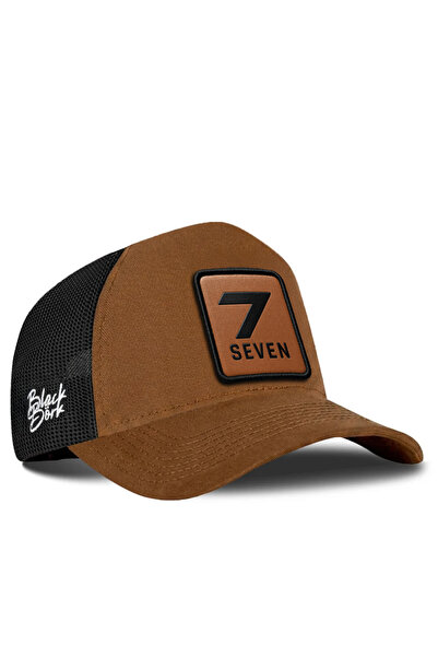 BlackBörk Șapcă trucker camel-negru cu logo numărul 7