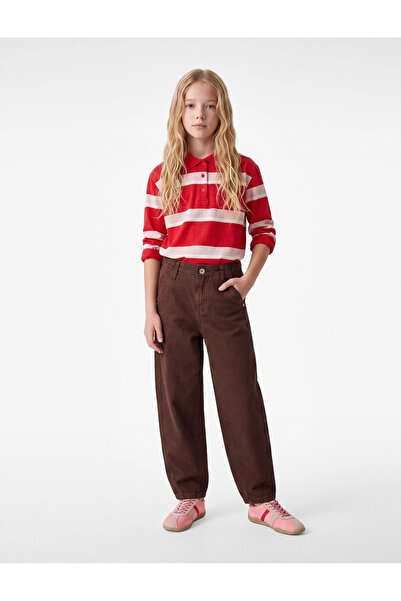 Koton Kids Girl's Cotton Loose-Fit Pocketed Balloon Fit Pants