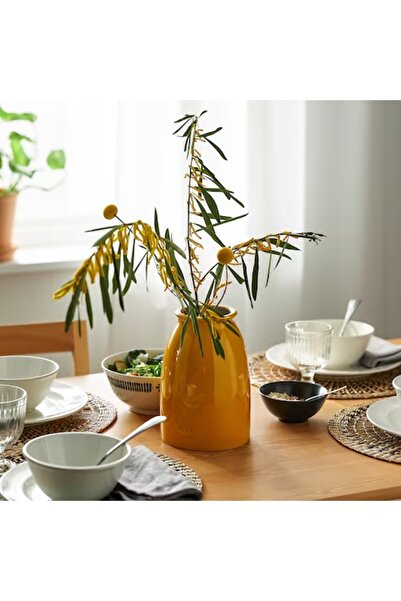 NO BRAND Vază IKEA KOPPARBJORK, galben aprins, 21 cm