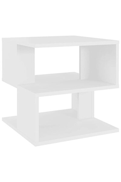 vidaxl Βοηθητικό τραπεζάκι, λευκό, 40 x 40 x 40 εκ., από επεξεργασμένο ξύλο