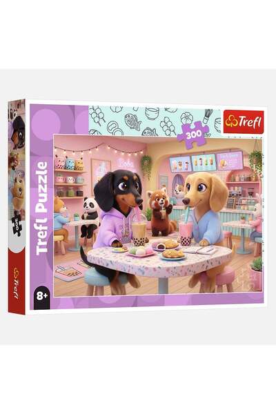 OEM Puzzle cu Catelusi & Milkshake (300 Piese) - Trefl