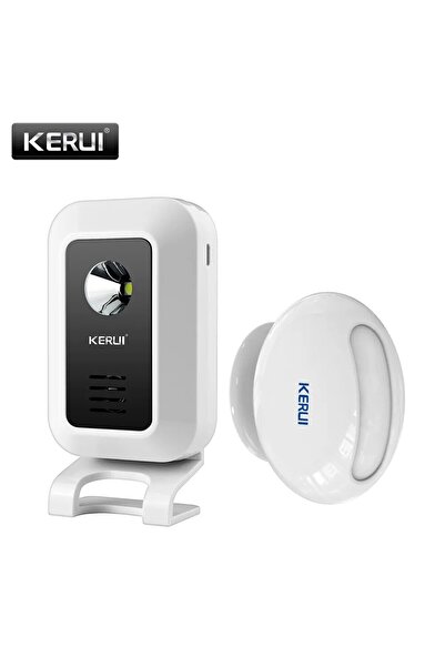 Kerui جرس باب ذكي لاسلكي أبيض M7 مع مستشعر حركة وإنذار أمان و32 نغمة للمنزل ا...