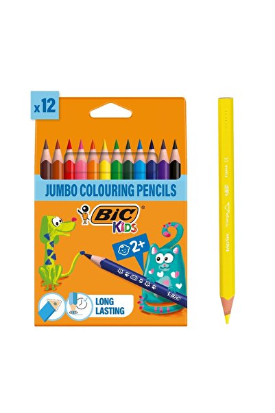 OEM Set creioane pentru schițe și desen, 12 bucăți – culori intense, vârf gros