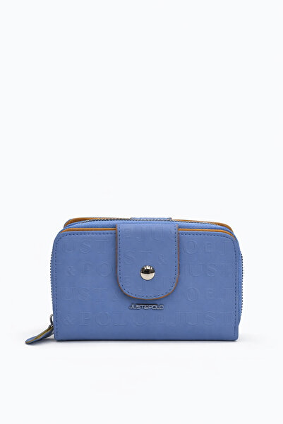 louisiana polo Just Polo Women's Wallet Blue Tan 1005