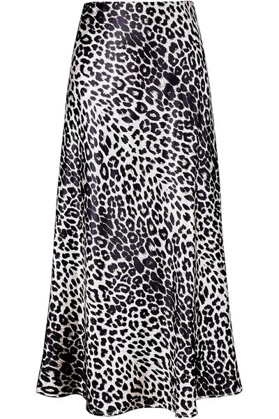 GENERAL Otuzhi Women's High Waist Hidden Elastic Waistband Satin Long Skirt