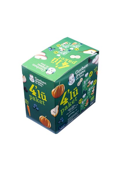 GERBER Organic Püre 4'lü Avantaj Paketi