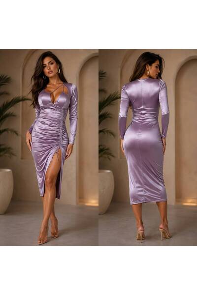 OnlyForYou Rochie midi din lycra elastică cu cupe la bust și șnur reglabil pe...