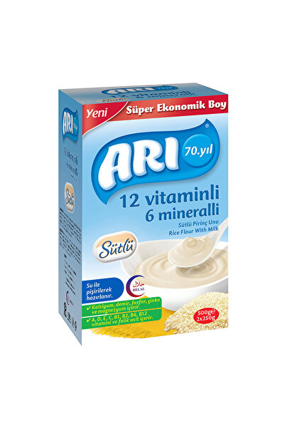 ARI 12 Vitaminli 6 Mineralli 2'li Sütlü Pirinç Unu 500 gr