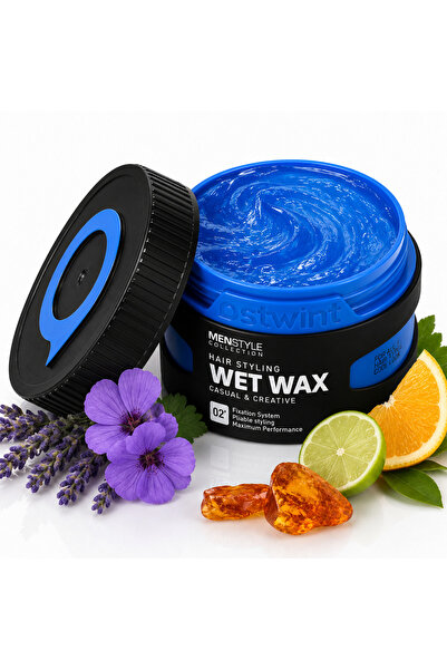 Ostwint Ceară de păr lucioasă Wet Wax No. 02, Casual & Creative, fixare puter...