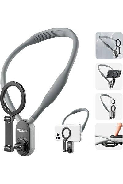TELESIN Mobile Phone Magnetic Neck POV Mount | MagSafe Compatible Cell Phone ...