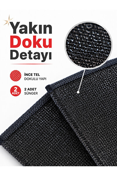 TemizlikMağazam 2 Pieces of Magic Inox Stainless Wire Dish Sponge