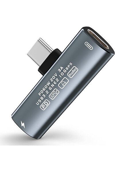 GENERAL موزع USB C 3 في 1، محول صوت وشحن مزدوج USB-C مع بي دي 60 واط، دونجل ب...
