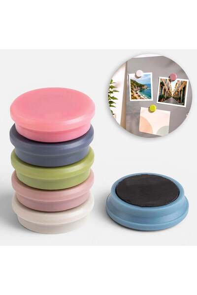 OEM Magneti Rotunzi Culori Pastel pentru Tabla Ø2,5cm - 6buc