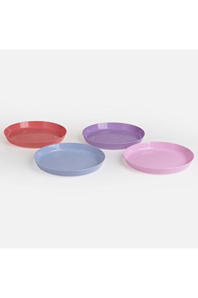 OEM Set of Plastic Plates of Various Colors Ø18.2cm - 4pcs