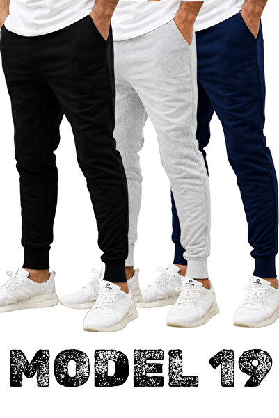 TORUK MAKTO Set of 3/3 Pieces Unisex Ribbed Regular Black Gray Navy Blue Colo...