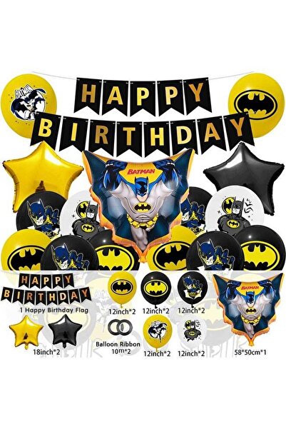 Generic Batman Party Decorations, Birthday Decorations, Balloons Banner, Batm...