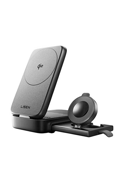 LISEN Încărcător wireless W106 (YL0424120009), cu adaptor de alimentare, MagS...