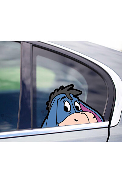 Winnie the Pooh Eeyore Araba Sticker – Eeyore Sticker, Sevimli Eşek Araç Camı Çıkartması
