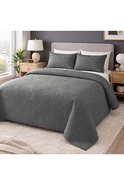 OEM Double Quilted Blanket Grey 220x240cm