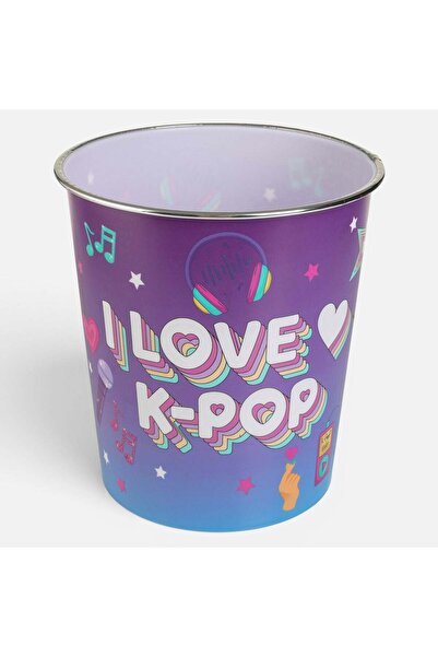 OEM K-POP Plastic Office Waste Bin Ø22.5x23.5cm - 6L