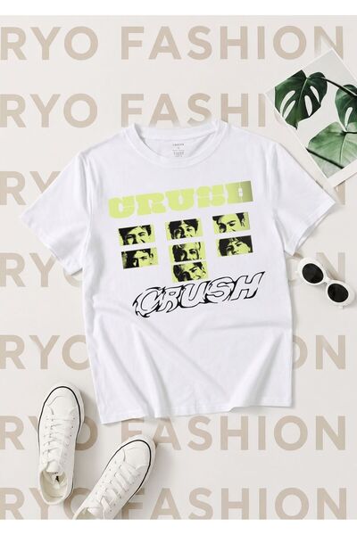 RYO FASHİON Μπλουζάκι Unisex με φαρδιά γραμμή CRUSH, με στάμπα ειδικού σχεδια...