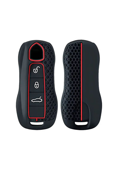 AUTOTOB Husa cheie keyless Porsche, din silicon, AUTOTOB®, model sport, negru...