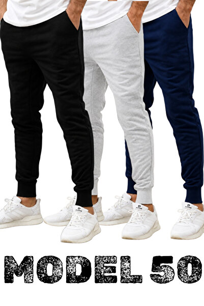 TORUK MAKTO Set of 3/3 Pieces Unisex Ribbed Regular Black Gray Navy Blue Colo...