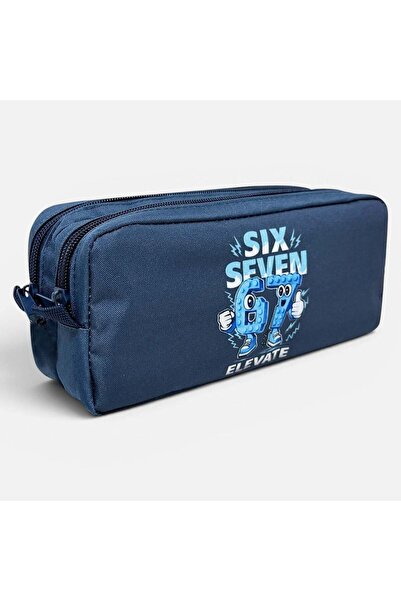 OEM Μπλε Οβάλ Κασετίνα "6-7 " - 10x6x22εκ.
