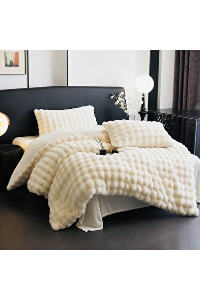 CHIRASO Bedding Set, Cocolino Rabbit Fur, Duvet Cover 200x230cm, Sheet 220x24...