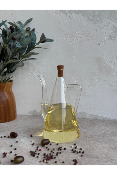 KaiAtelier Akasya Tıpalı Borosilikat Cam Yağdanlık 500 ml