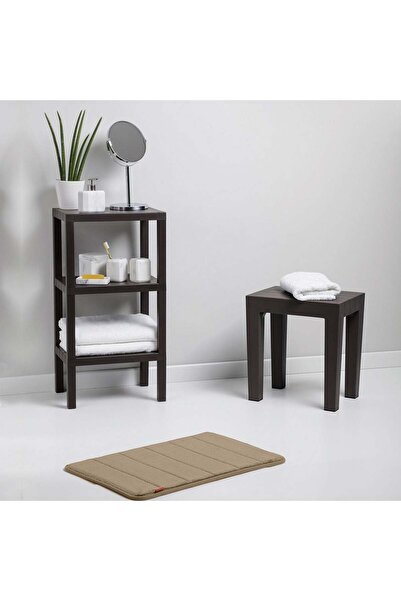 OEM Etajera Neagra cu Efect de Lemn & 3 Rafturi 38x29x73.5cm
