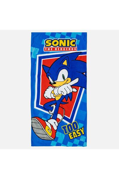OEM Sonic Μπλε Βαμβακερή Πετσέτα Θαλάσσης 140x70εκ.