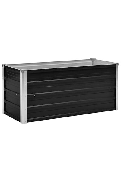 vidaxl Υπερυψωμένο Παρτέρι Κήπου, ανθρακί 100x40x45 εκ. γαλβανισμένος χάλυβας...
