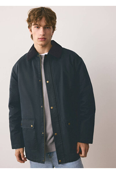 Mango Teen Kontrast yakalı parka