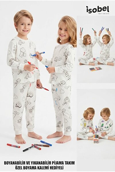 Bebella&Baby Paintable and Washable Unisex Children's Pajama Set (with Specia...