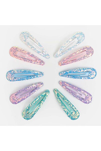 OEM Clame de Par Pastel cu Glitter Holografic pentru Copii 5cm - 10buc