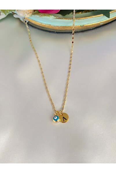 Asia by Leuvoié Evil Eye Beaded Letter a Necklace