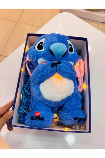 NUREYY AKSESUAR BÜYÜK BOY nefes alan stitch uyku arkadaşı 35 cm büyük boy