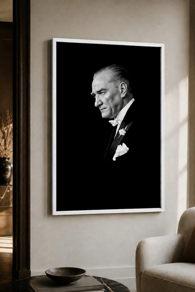 NT Handmade Tablou înrămat cu Mustafa Kemal Ataturk - Decor de perete pentru ...