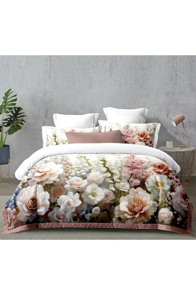 CHIRASO bedding set, Cotton, 4 pieces, Stretchy sheet 180x200cm, Duvet cover ...