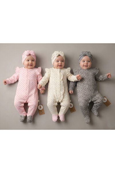 BERFOSH By Murat-%100 Pamuklu- Farklı Baskılı Fermuarlı 3'lü Set
