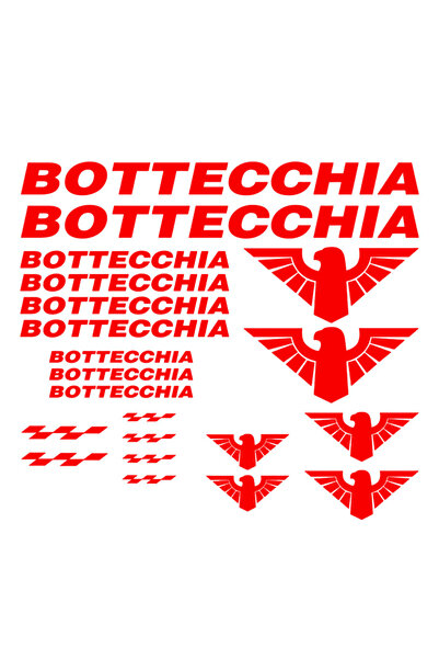 Oracal Set of 21 Bottecchia stickers - Red