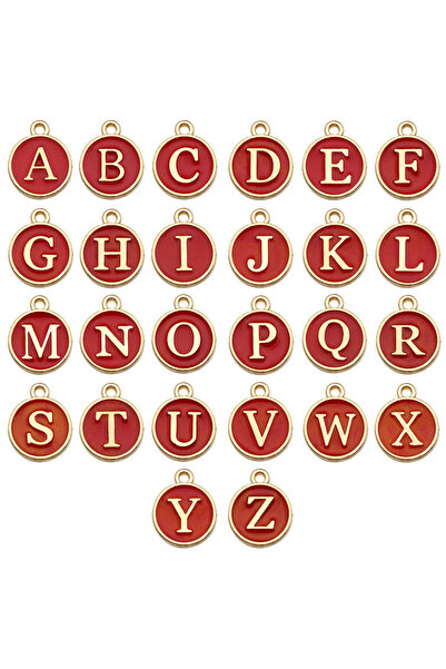 choice2 A-Z Red 26pcs 26pcs 12*14mm A-Z Letter Charms Enamel Charms Alphabet ...